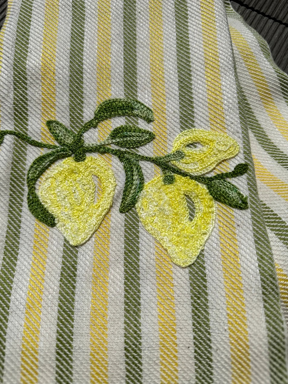 Canovaccio Pomelo - Ricamato Limone